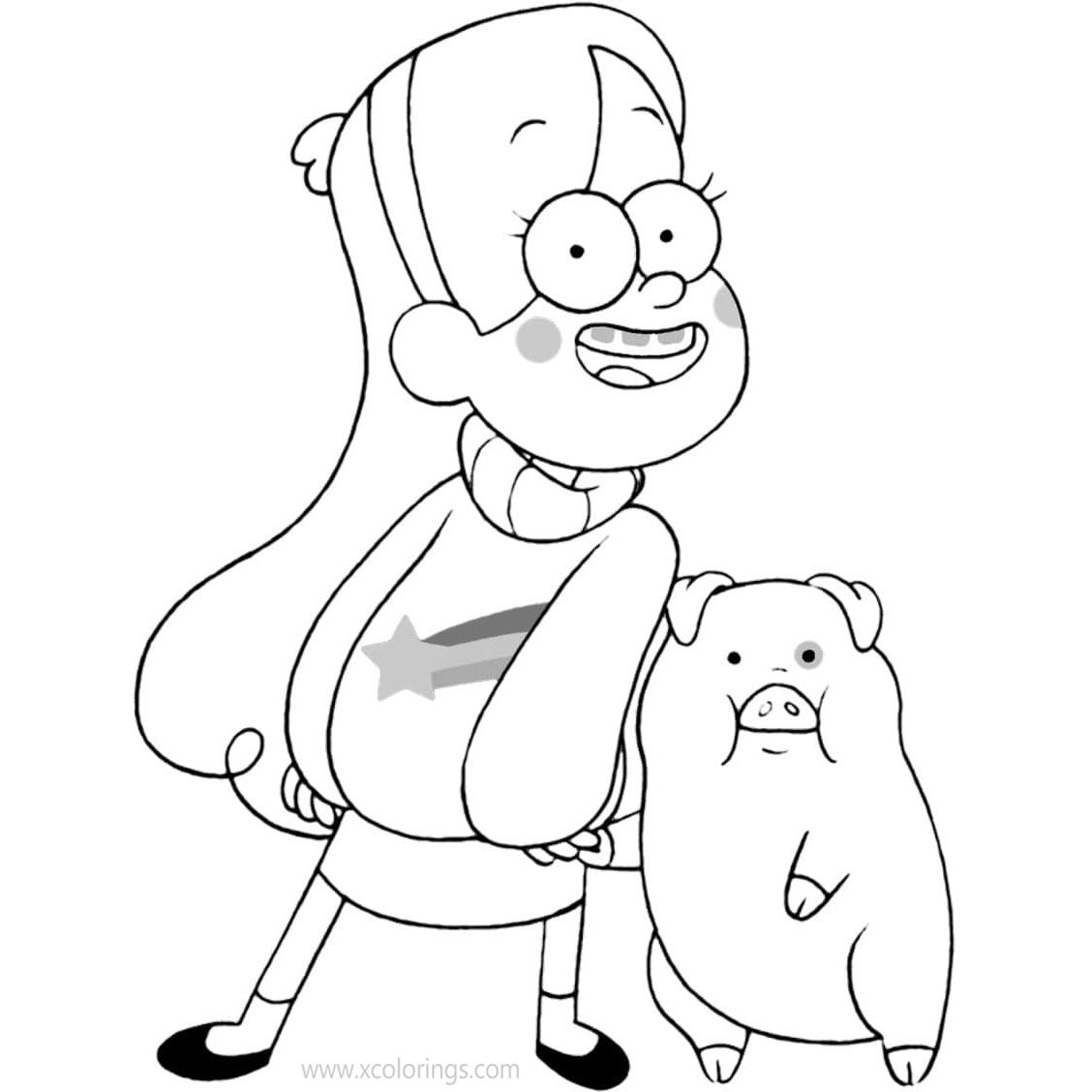 Free Gravity Falls Wendy and Waddles Coloring Pages printable