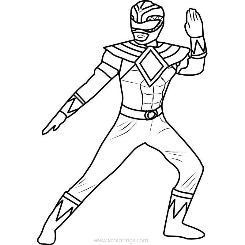 Power Rangers Dino Charge Coloring Pages Red Ranger - XColorings.com