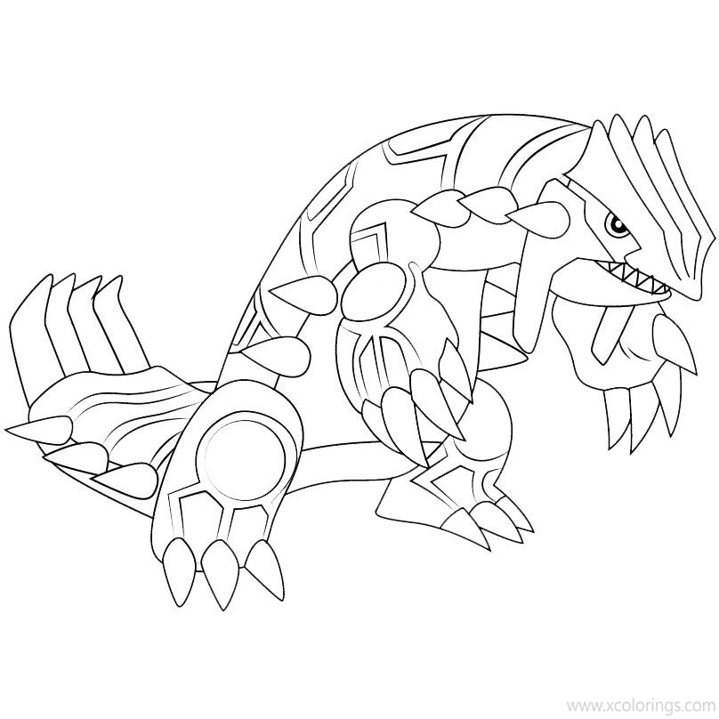 Free Groudon from Pokemon Coloring Pages printable