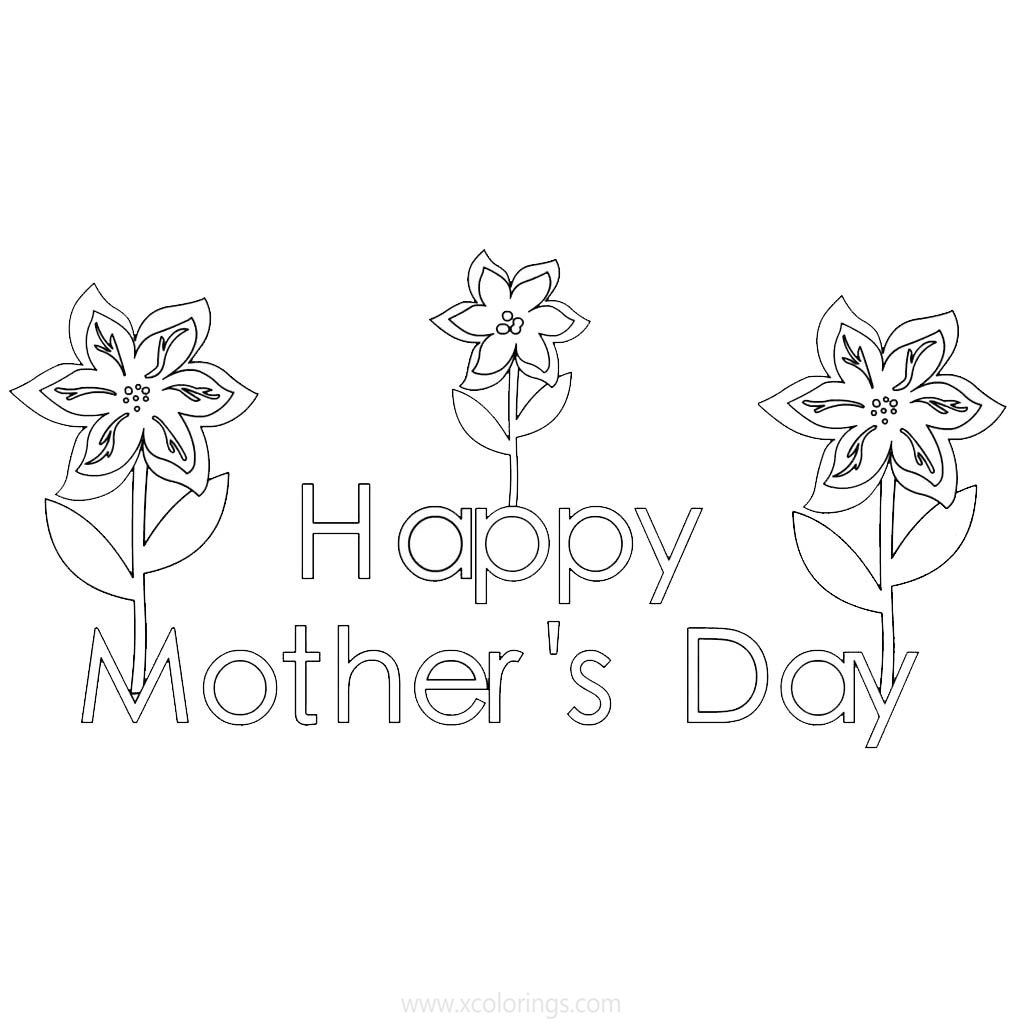 Free Happy Mother's Day Coloring Pages Printable printable