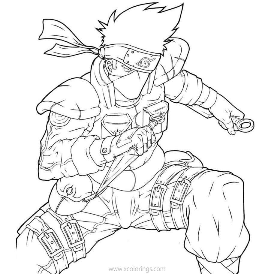 Hatake Kakashi Coloring Pages Printable - XColorings.com