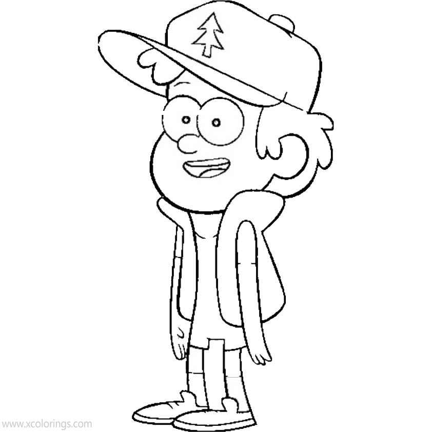 Free How to Draw Gravity Falls Coloring Pages Dipper printable