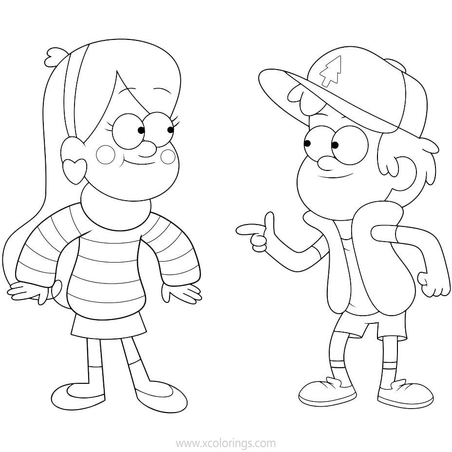 Free How to Draw Gravity Falls Coloring Pages printable