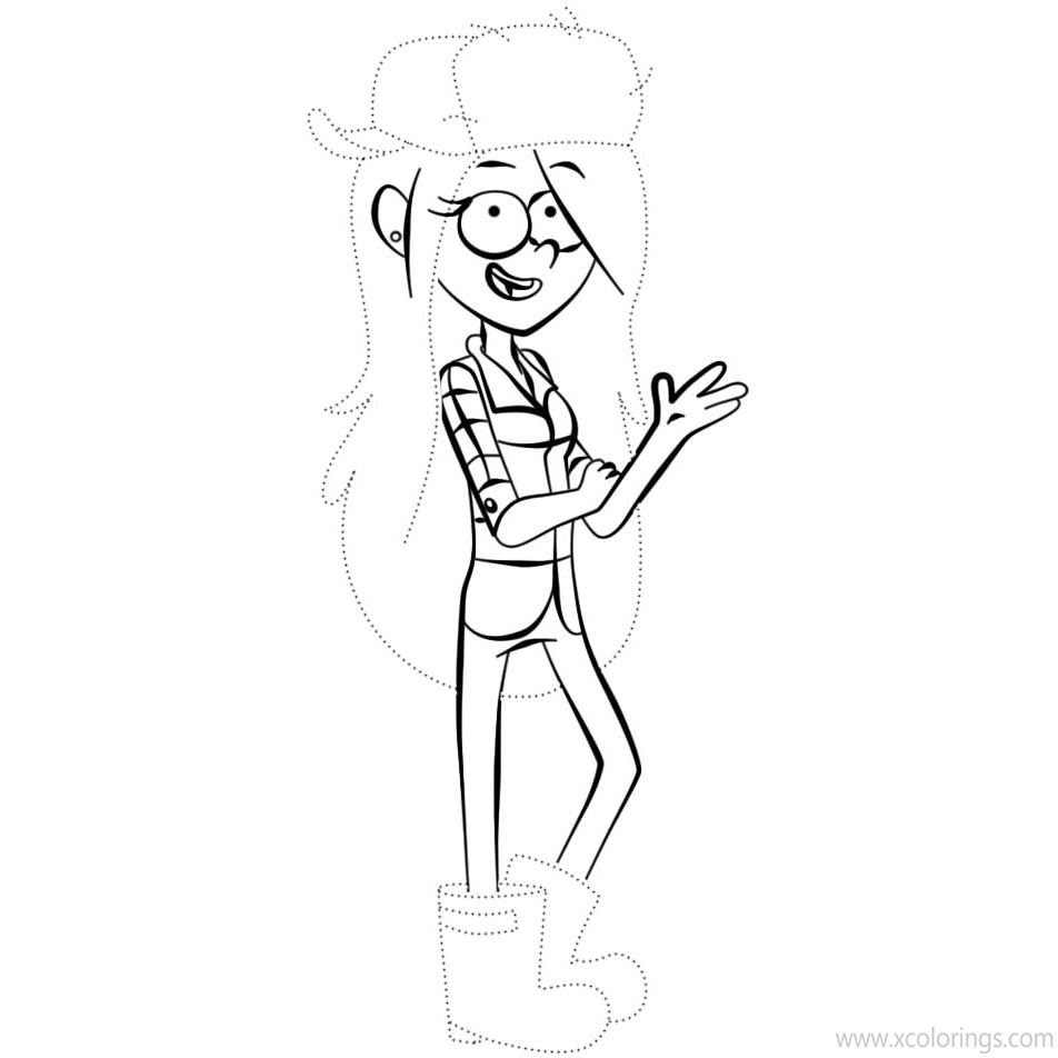 Free How to Draw Gravity Falls Wendy Coloring Pages printable