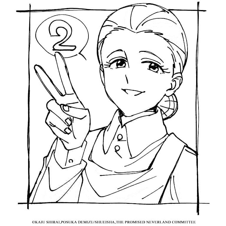 Isabella from The Promised Neverland Coloring Pages - XColorings.com