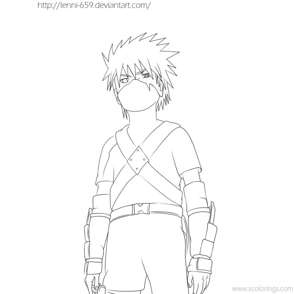 Kakashi from Naruto Coloring Pages - XColorings.com