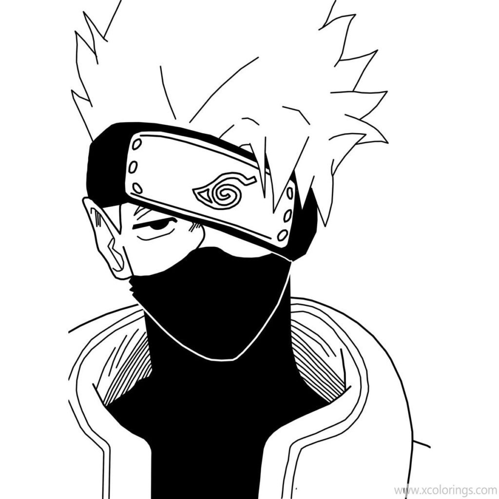 Kakashi from Naruto Coloring Pages - XColorings.com