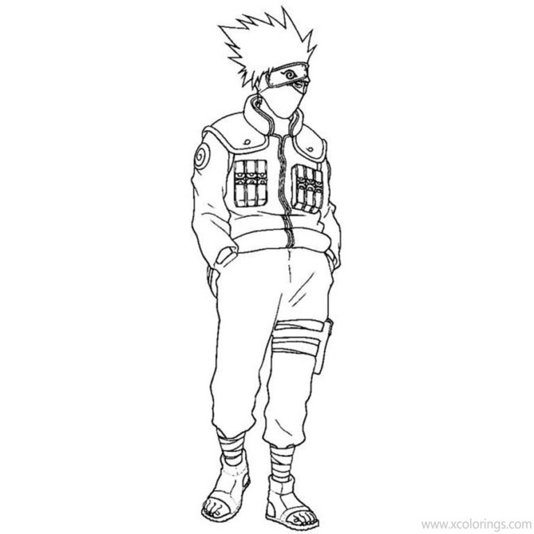 Kakashi from Naruto Coloring Pages - XColorings.com