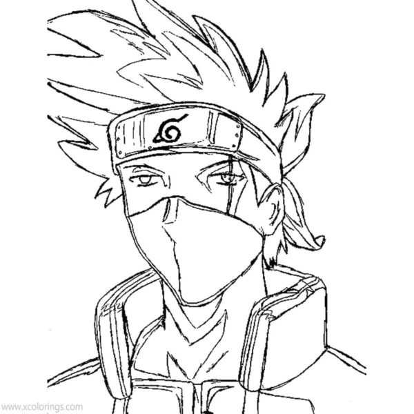 hatake kakashi coloring pages printable xcoloringscom