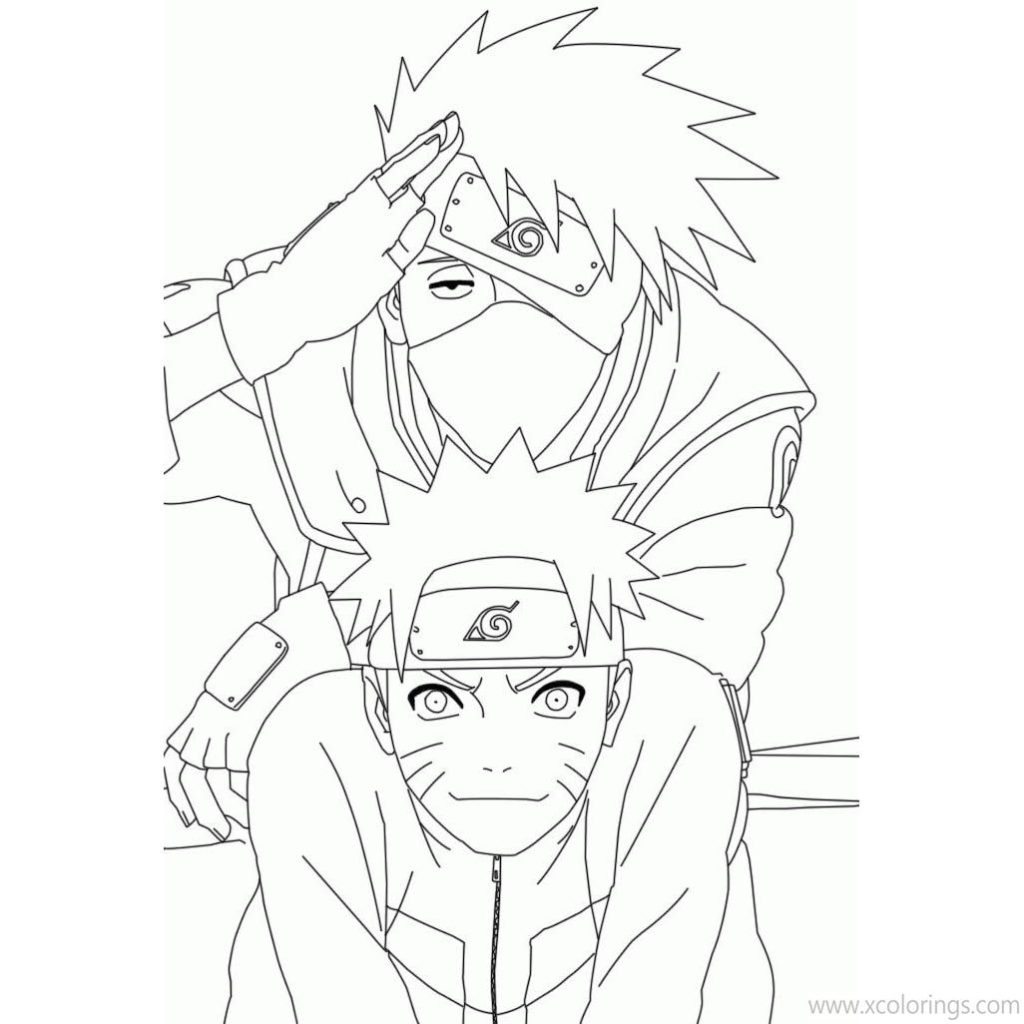 Kakashi from Naruto Coloring Pages - XColorings.com