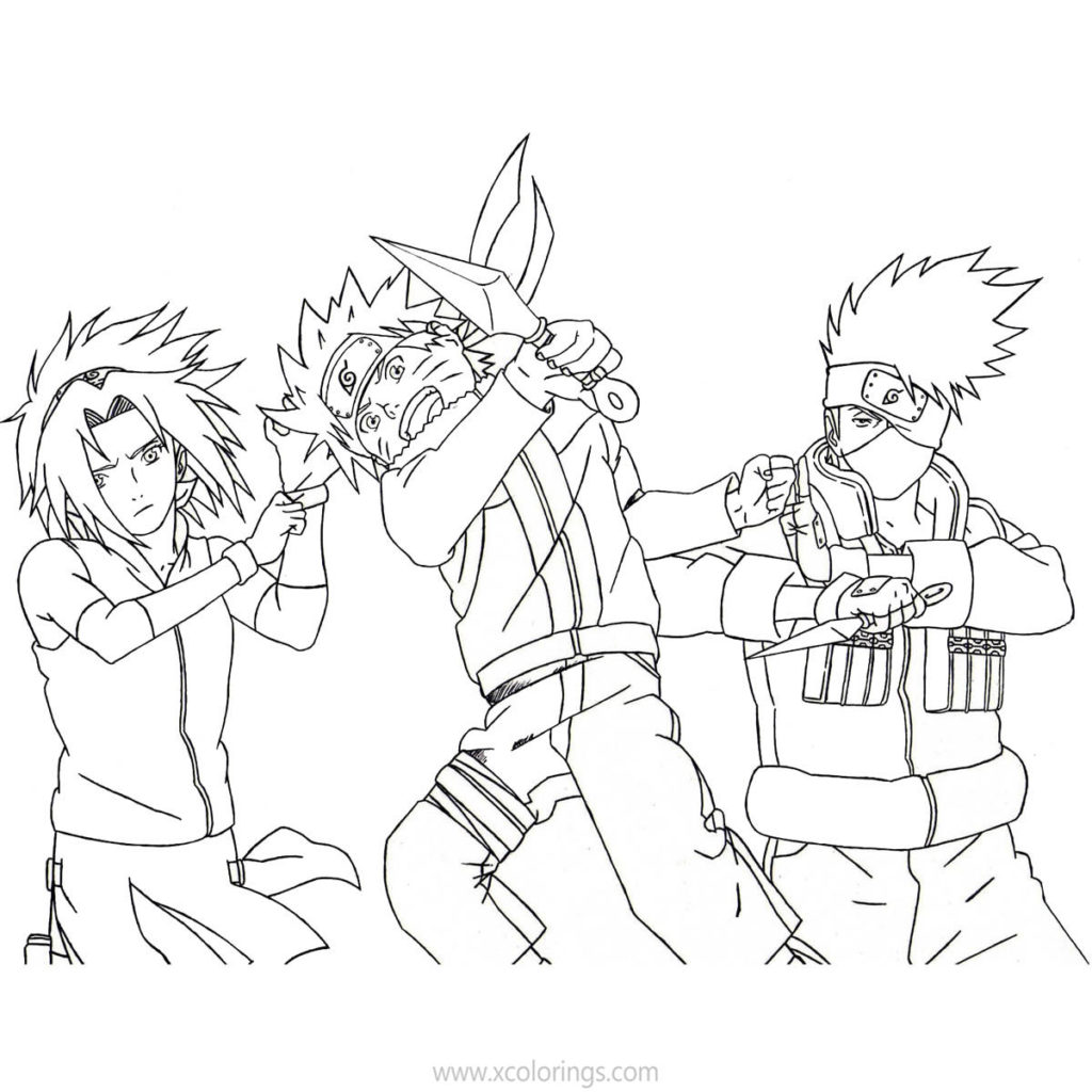 hatake kakashi coloring pages printable xcoloringscom