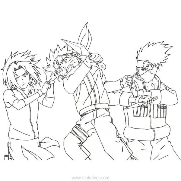 Powerful Kakashi Coloring Pages - XColorings.com