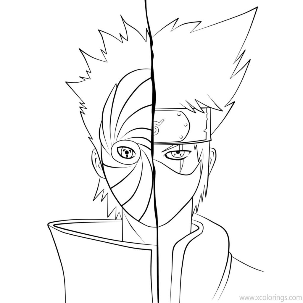 Kakashi Hatake Coloring Pages Black and White