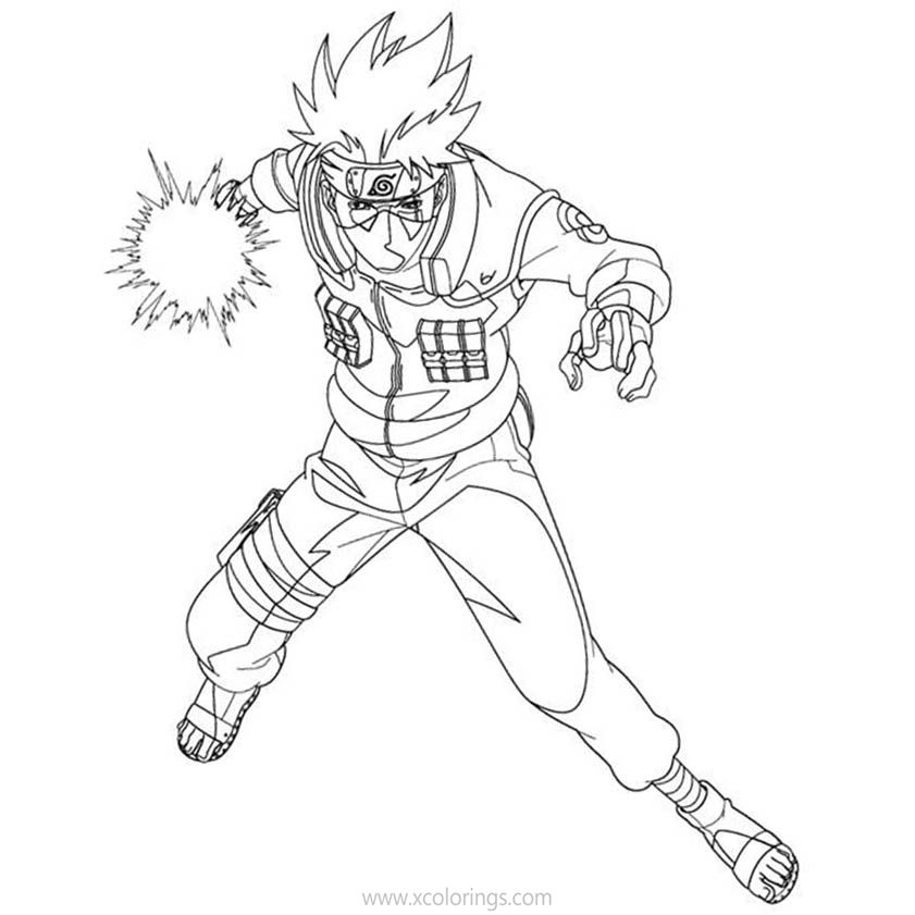 Kakashi from Naruto Coloring Pages - XColorings.com