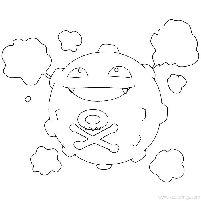 Free Koffing from Pokemon Coloring Pages printable