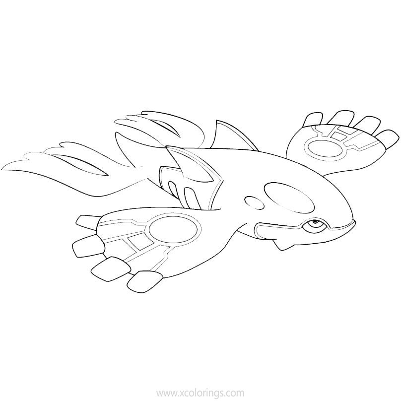 Free Kyogre from Pokemon Coloring Pages printable