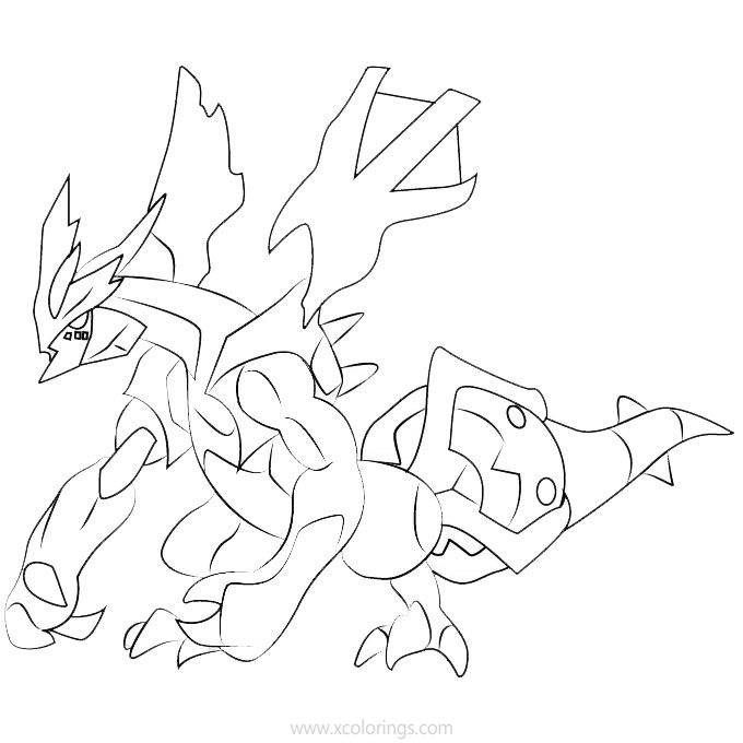 Free Kyurem from Pokemon Coloring Pages printable