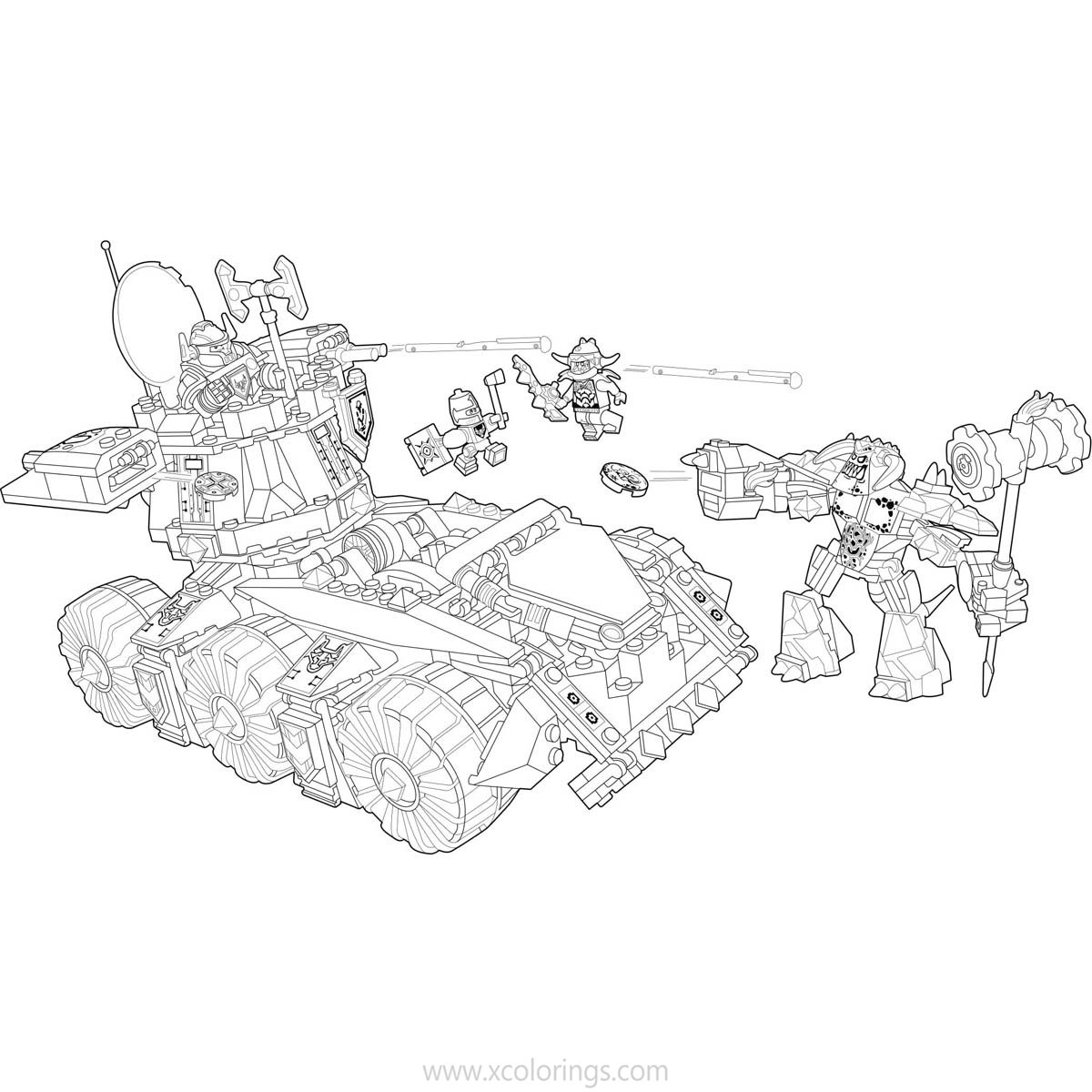 Free LEGO NEXO Knights Burnize Coloring Pages printable