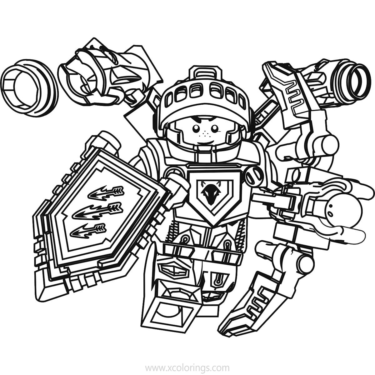 Free LEGO NEXO Knights Coloring Pages Aaron Fox printable