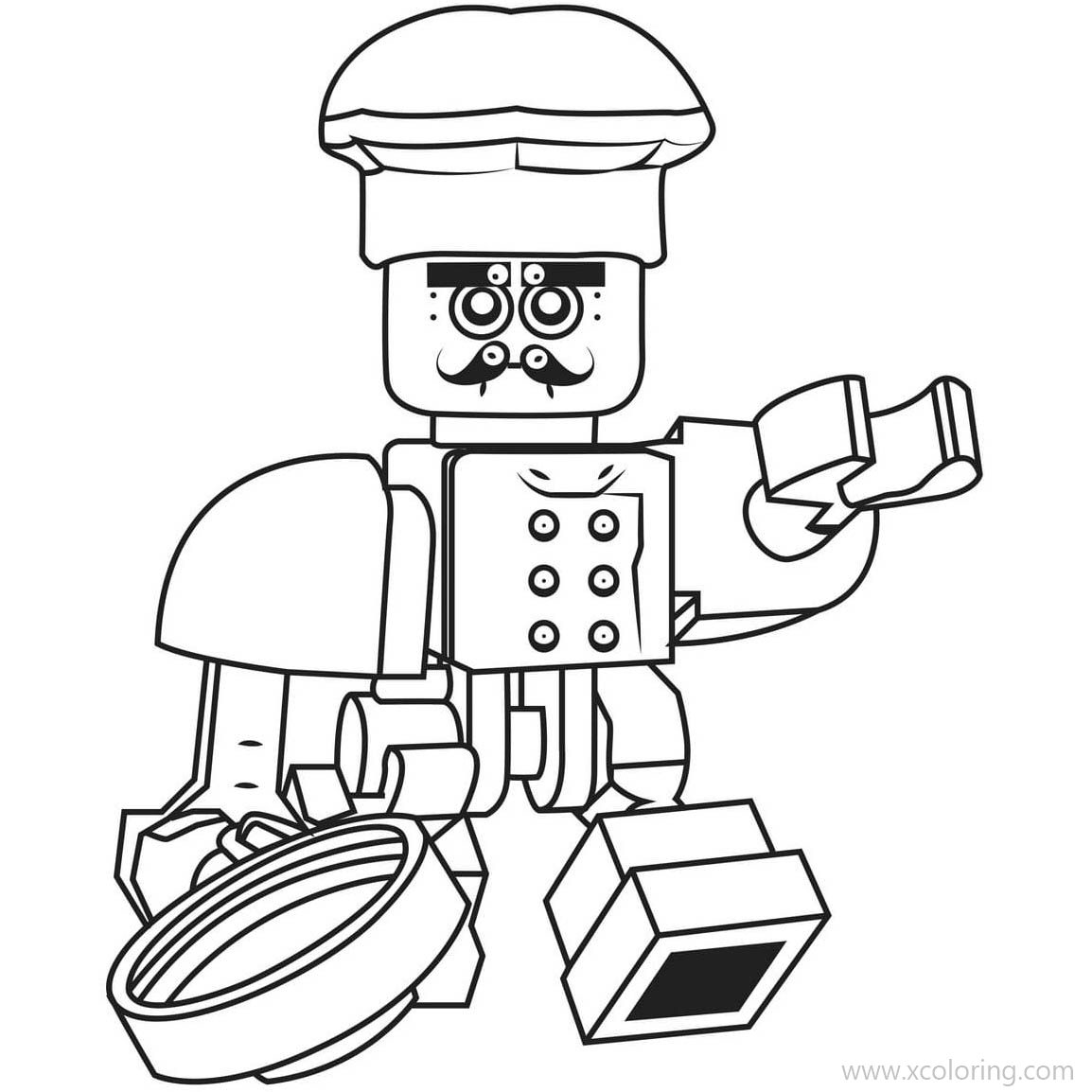 Free LEGO NEXO Knights Coloring Pages Chef Eclair printable