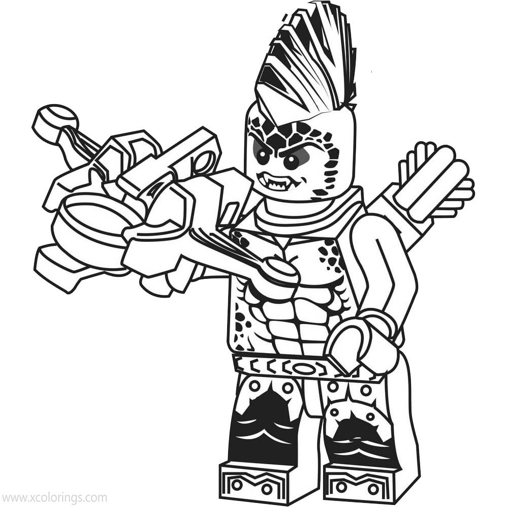 Free LEGO NEXO Knights Coloring Pages Flame Thrower printable
