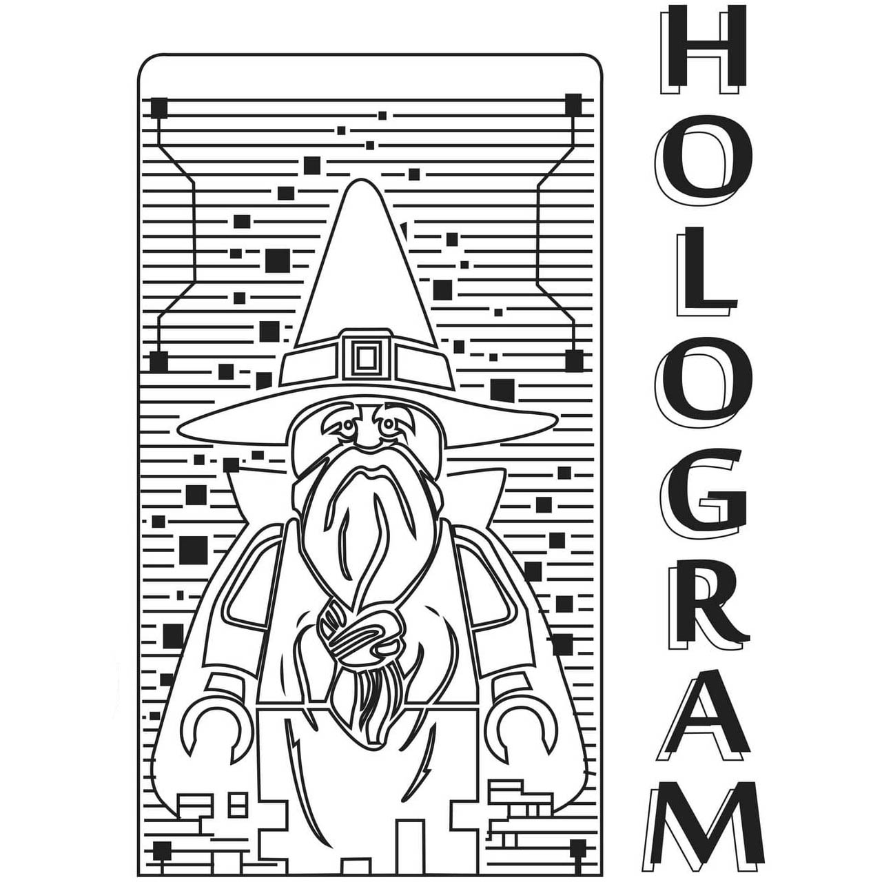 Free LEGO NEXO Knights Coloring Pages Hologram printable