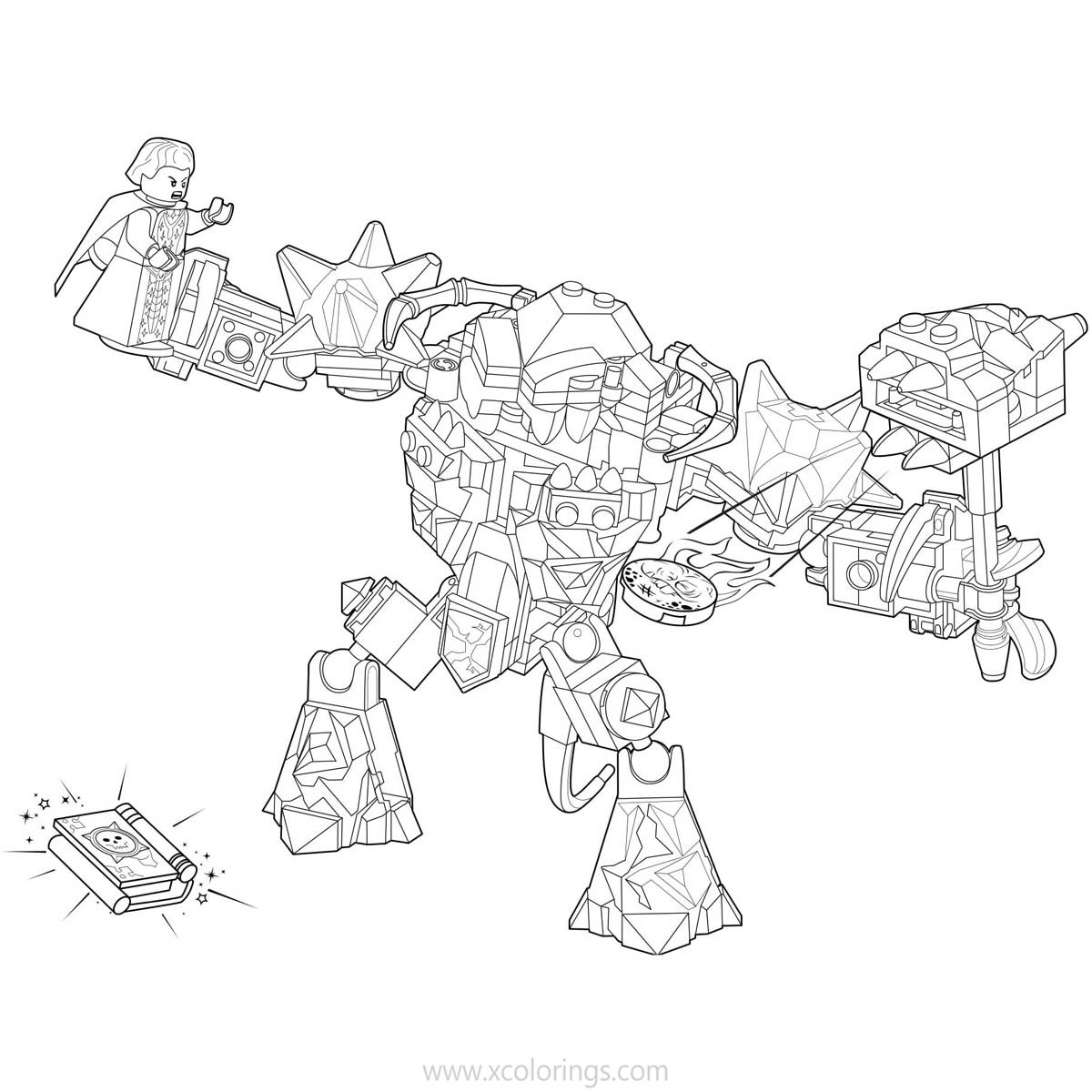 Free LEGO NEXO Knights Coloring Pages Infernox printable