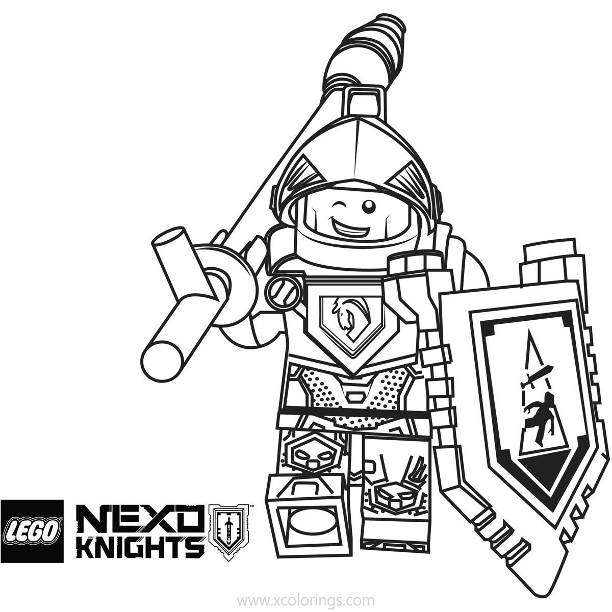 Free LEGO NEXO Knights Coloring Pages Lace printable