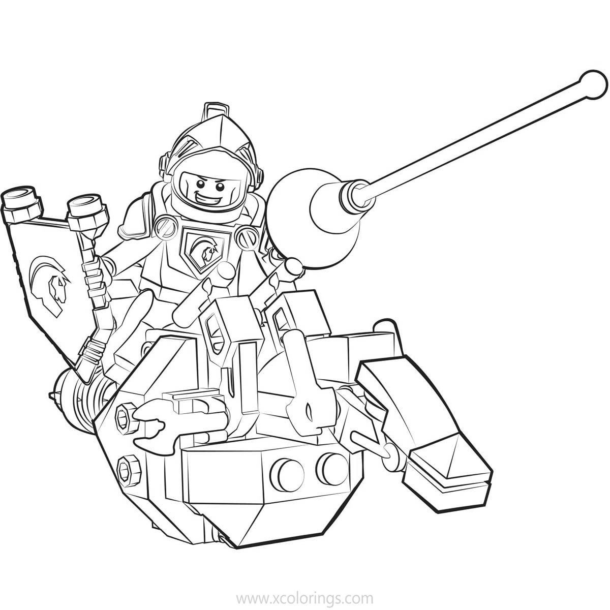 Free LEGO NEXO Knights Coloring Pages Lance Printable printable