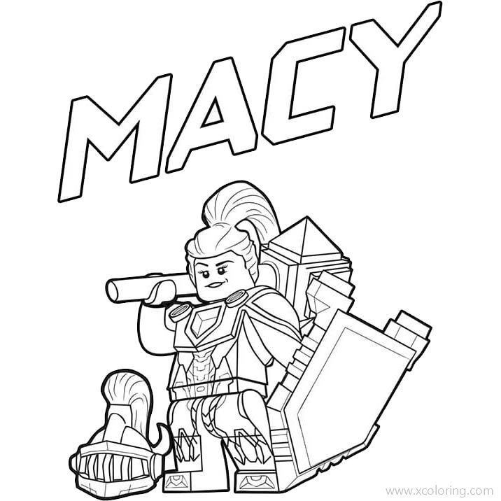 Free LEGO NEXO Knights Coloring Pages Macy Printable printable