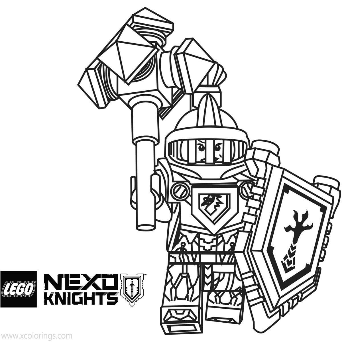 Free LEGO NEXO Knights Coloring Pages Macy printable