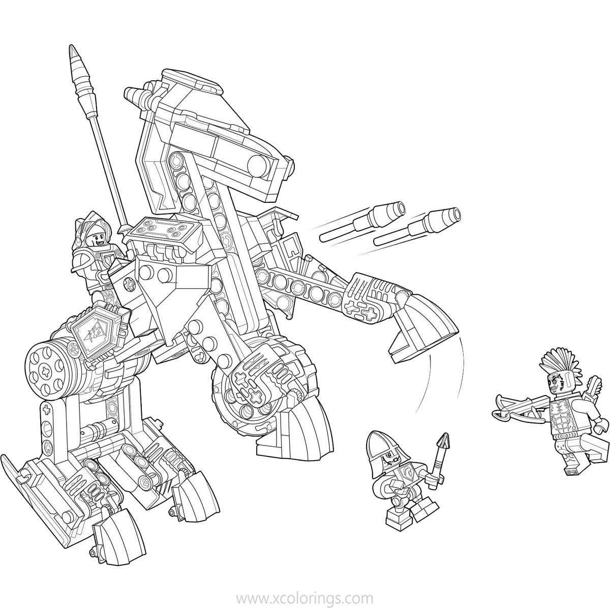 Free LEGO NEXO Knights Coloring Pages Outline printable