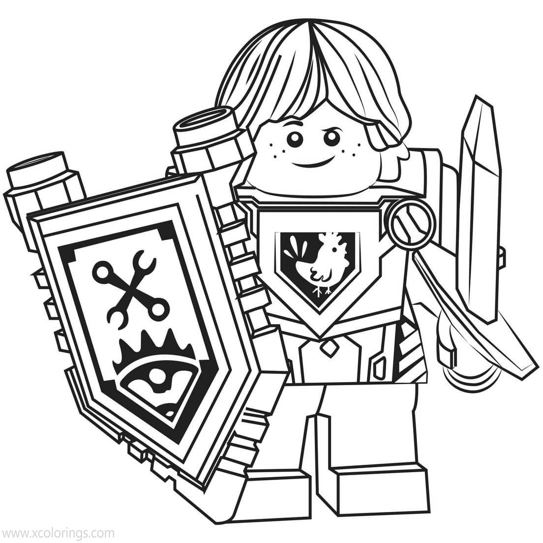 Free LEGO NEXO Knights Coloring Pages Robin printable