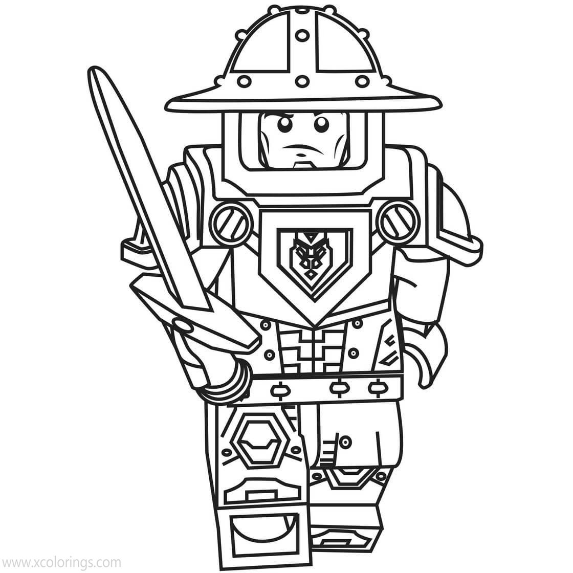 Free LEGO NEXO Knights Coloring Pages Royal Soldier printable