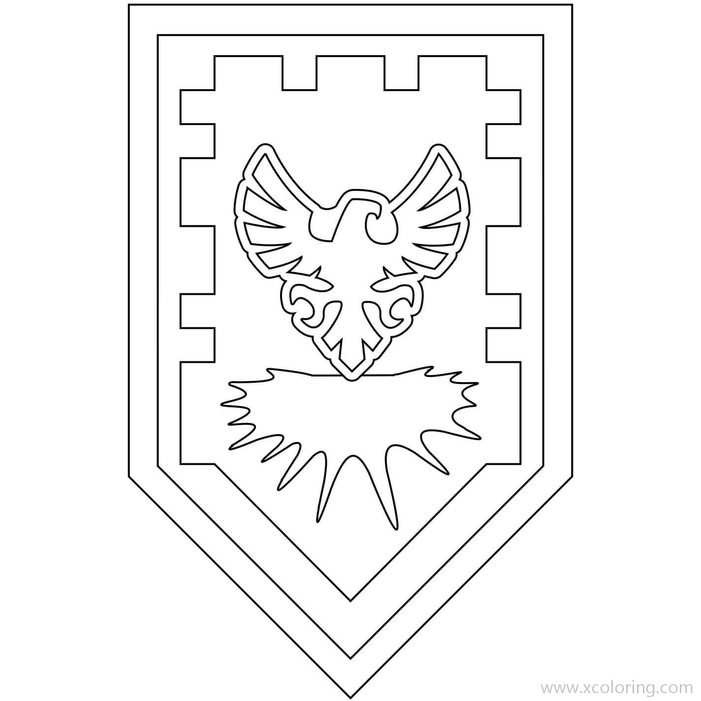 Free LEGO NEXO Knights Coloring Pages Shield Printable printable