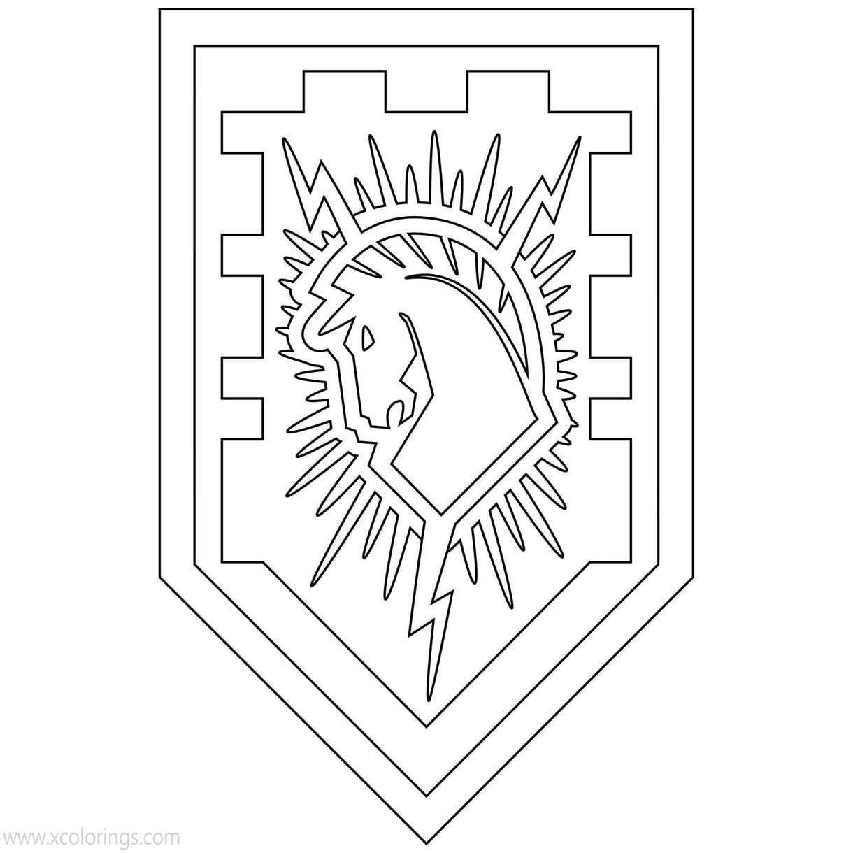 Free LEGO NEXO Knights Coloring Pages Shields Power Shield printable