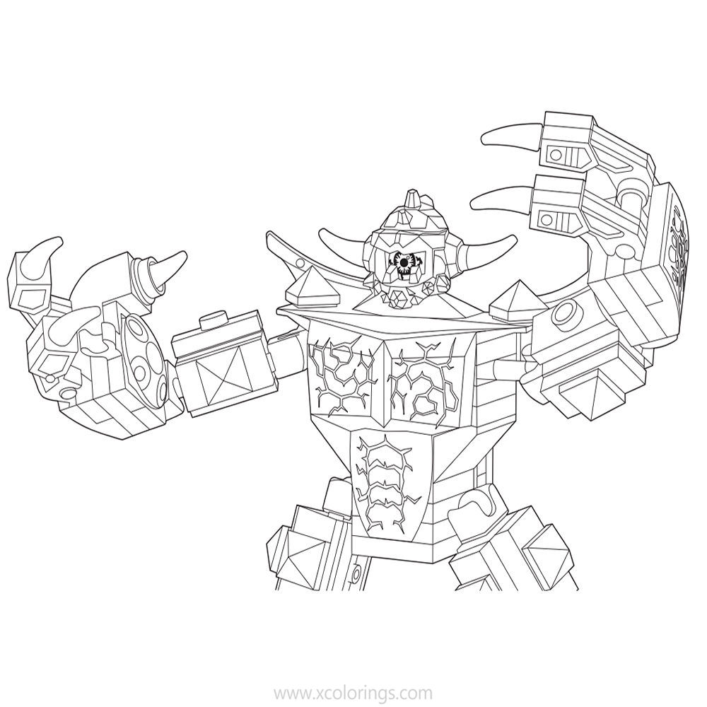 Free LEGO NEXO Knights Coloring Pages Sparks printable