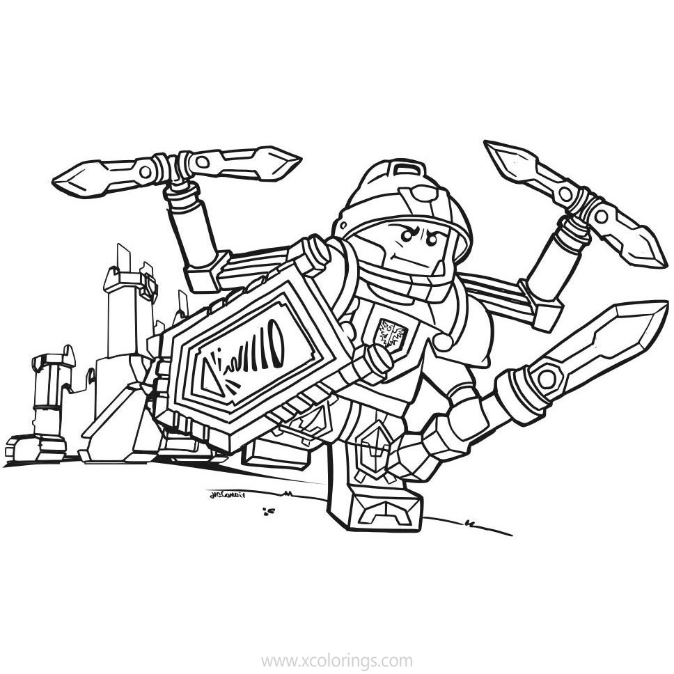 Free LEGO NEXO Knights Coloring Pages Ultimate Clay printable