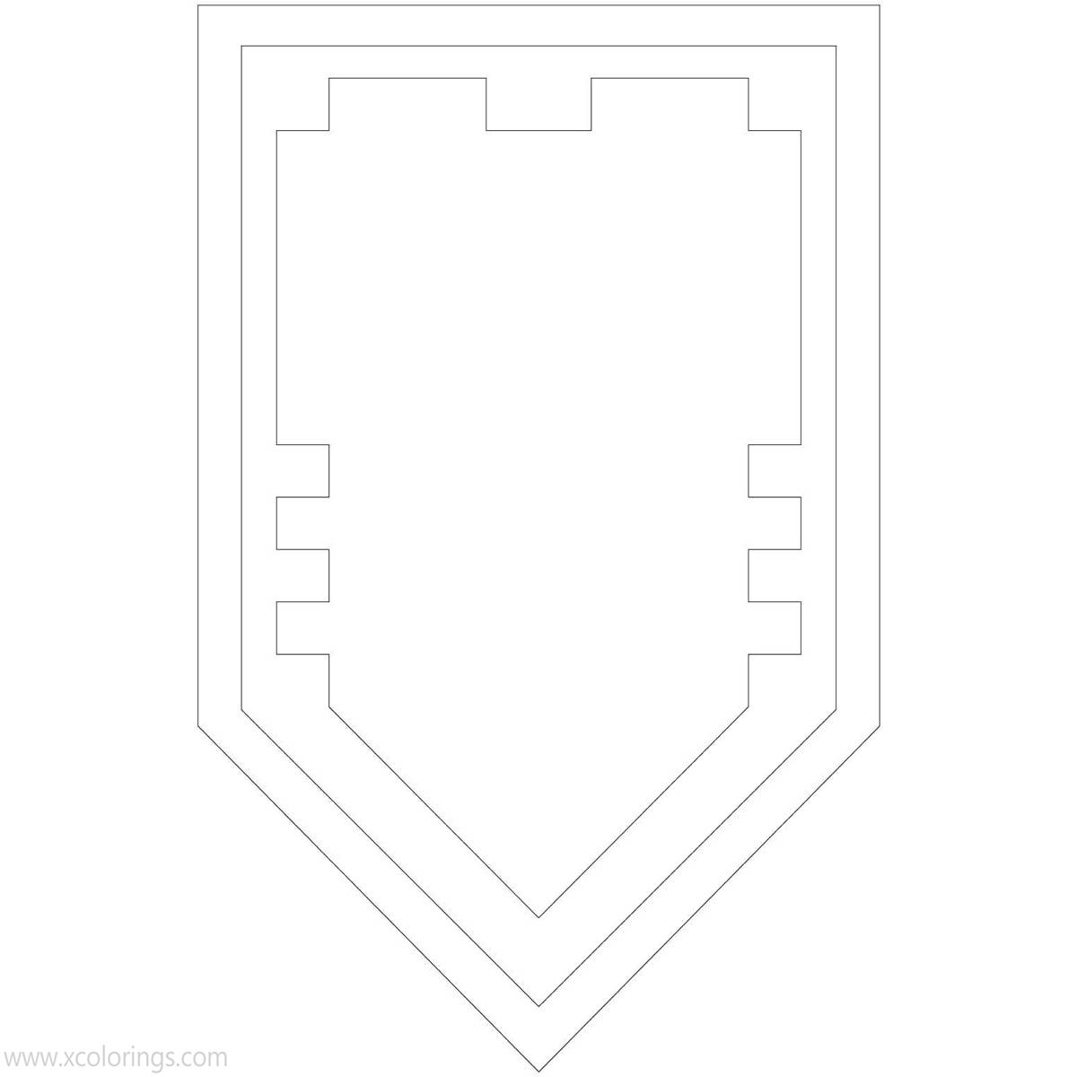 Free LEGO NEXO Knights Coloring Pages Your Empty Shield printable