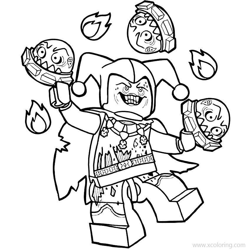 Free LEGO NEXO Knights Jestro Coloring Pages printable