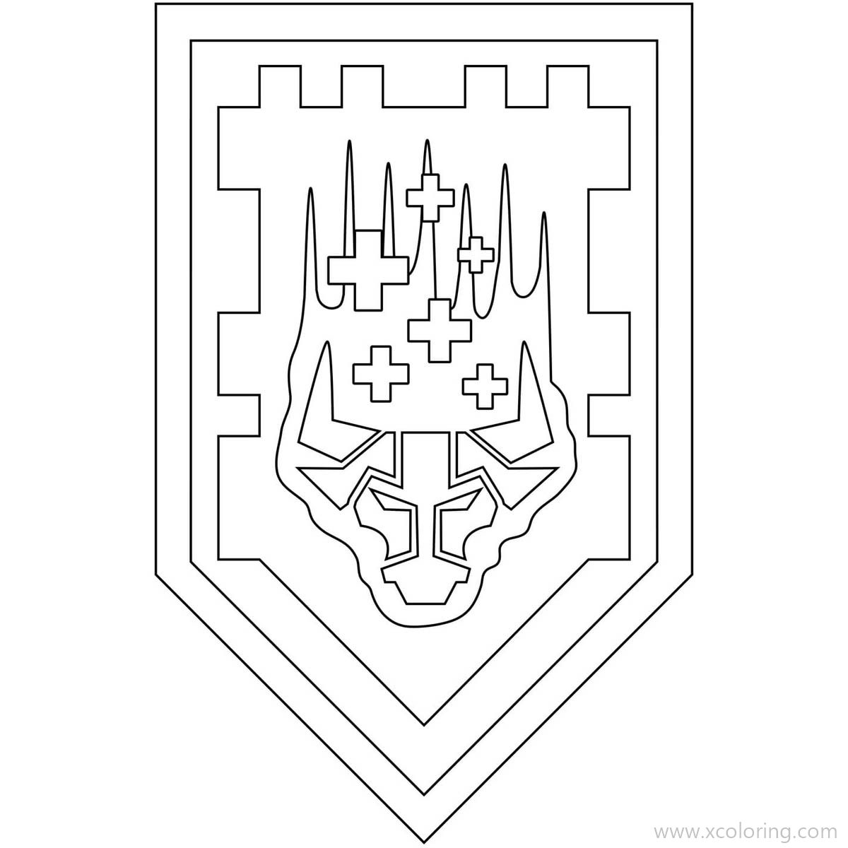 LEGO NEXO Knights Power Shield Coloring Pages Shields - XColorings.com