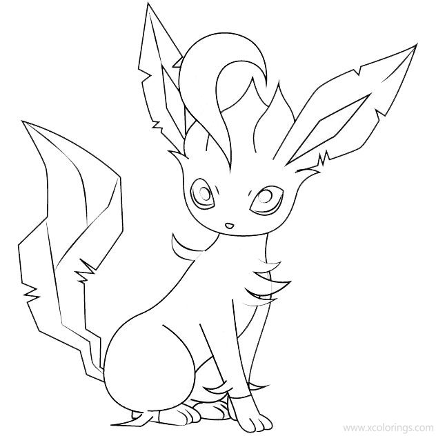 Free Leafeon from Pokemon Coloring Pages printable