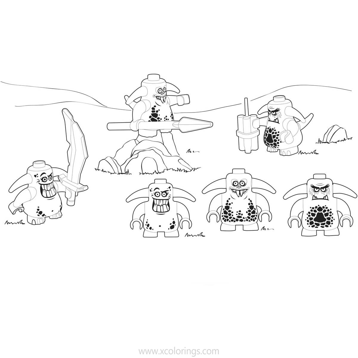Free Lego Nexo Knights Monsters Coloring Pages printable