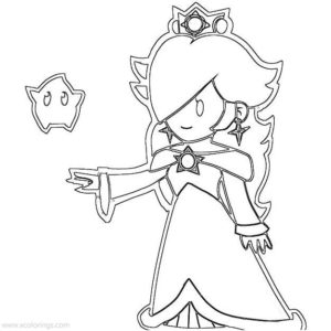 Rosalina Coloring Pages from Mario Bros - XColorings.com