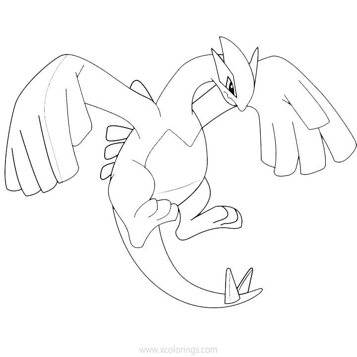 Free Lugia from Pokemon Coloring Pages printable