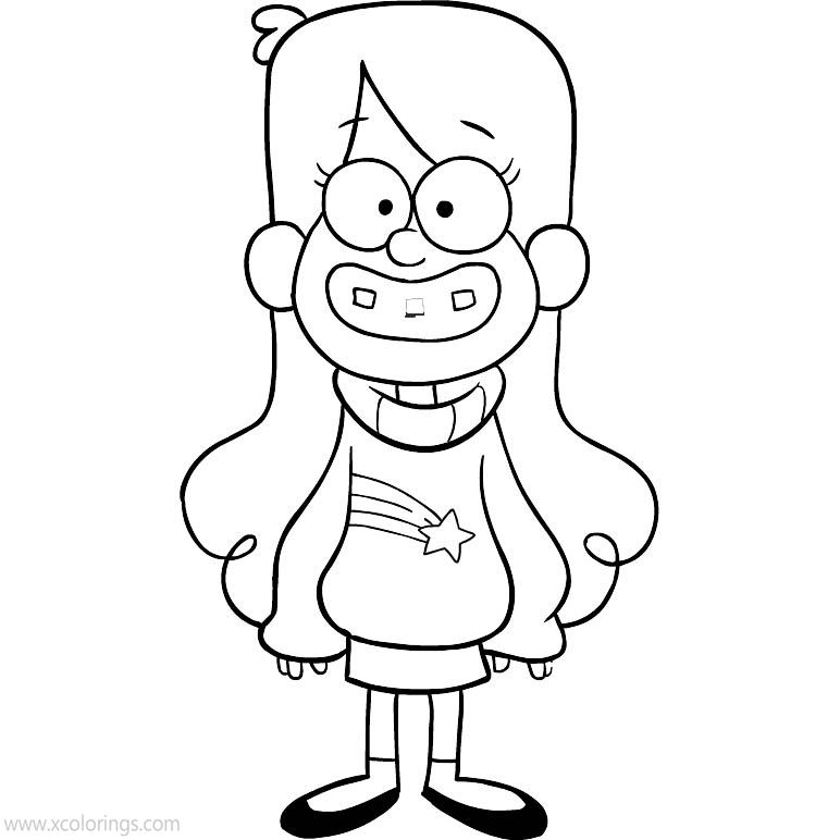 Free Mabel from Gravity Falls Coloring Pages printable