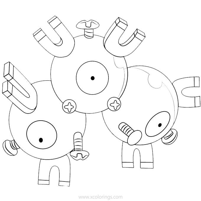 Free Magneton from Pokemon Coloring Pages printable
