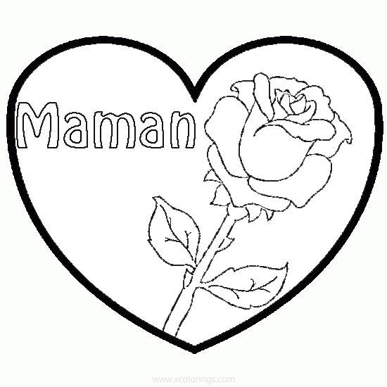 Free Maman Mother's Day Coloring Pages printable
