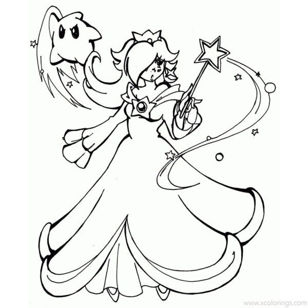 Rosalina Coloring Pages from Mario Bros