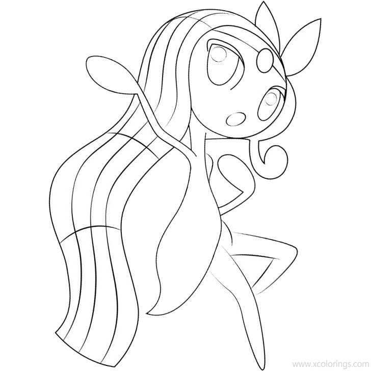 Free Meloetta from Pokemon Coloring Pages printable